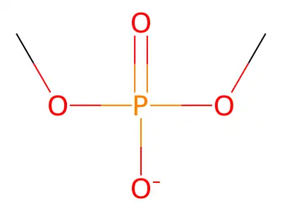 Dimethyl phosphate anion structure