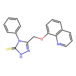 4-Phenyl-5-((quinolin-8-yloxy)methyl)-4H-1,2,4-triazole-3-thiol structure