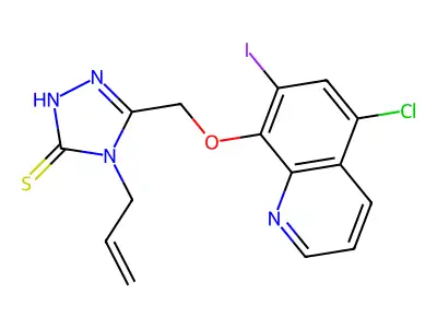 3-[(5-chloro-7-iodoquinolin-8-yl)oxymethyl]-4-prop-2-enyl-1H structure