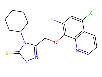 3-[(5-chloro-7-iodoquinolin-8-yl)oxymethyl]-4-cyclohexyl-1H- structure