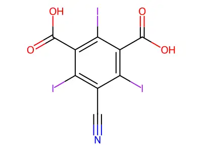 5-Cyano-2,4,6-triiodoisophthalic acid structure