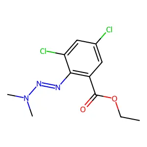 Ethyl 3,5-dichloro-2-[(1E)-3,3-dimethyltriaz-1-en-1-yl]benzoate structure