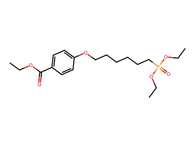 Benzoic acid, 4-((6-(diethoxyphosphinyl)hexyl)oxy)-, ethyl ester structure