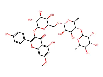 Rhamnocitrin 3-O-isorhamninoside structure