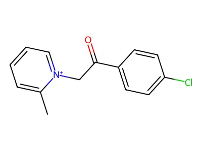1-(4-Chlorophenyl)-2-(2-methylpyridin-1-ium-1-yl)ethanone structure