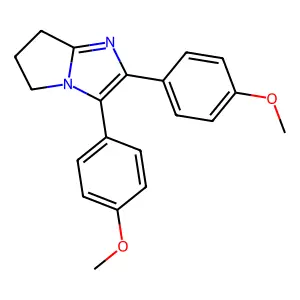 2,3-bis(4-methoxyphenyl)-6,7-dihydro-5H-pyrrolo[1,2-a]imidazole structure