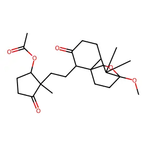 8,14-Seco-3,19-epoxyandrostane-8,14-dione, 17-acetoxy-3.beta.-methoxy-4,4-dimethyl- structure