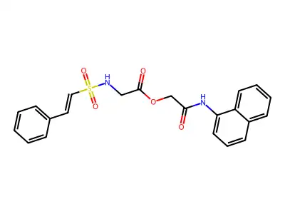 [(Naphthalen-1-yl)carbamoyl]methyl 2-(2-phenylethenesulfonamido)acetate structure