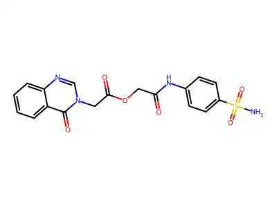 [2-Oxo-2-(4-sulfamoylanilino)ethyl] 2-(4-oxoquinazolin-3-yl)acetate structure