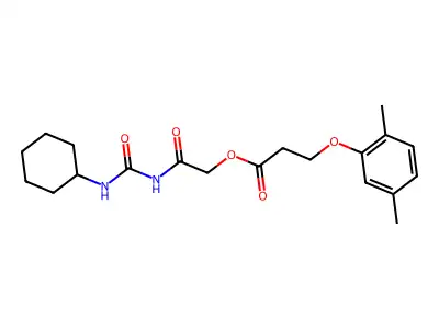 [2-(Cyclohexylcarbamoylamino)-2-oxoethyl] 3-(2,5-dimethylphenoxy)propanoate structure