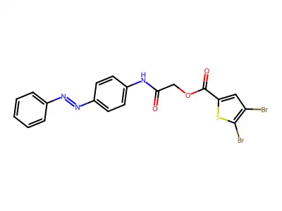 (4-phenyldiazenylphenyl)carbamoylmethyl 4,5-dibromothiophene-2-carboxylate structure