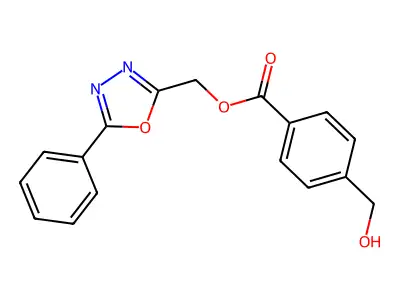 (5-Phenyl-1,3,4-oxadiazol-2-yl)methyl 4-(hydroxymethyl)benzoate structure