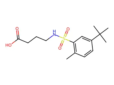 4-(5-Tert-butyl-2-methylbenzenesulfonamido)butanoic acid structure