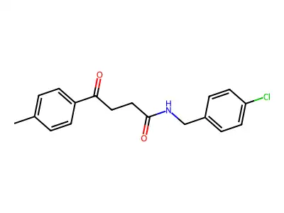 N-[(4-chlorophenyl)methyl]-4-(4-methylphenyl)-4-oxobutanamide structure