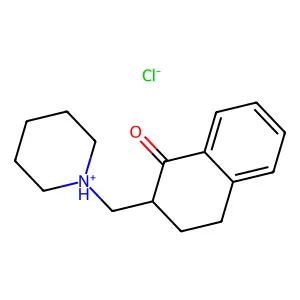 1(2H)-Naphthalenone, 3,4-dihydro-2-piperidinomethyl-, hydrochloride structure
