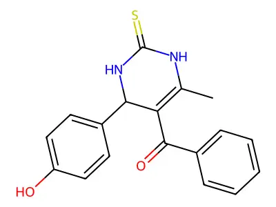 5-Benzoyl-4-(4-hydroxyphenyl)-6-methyl-1,2,3,4-tetrahydropyrimidine-2-thione structure