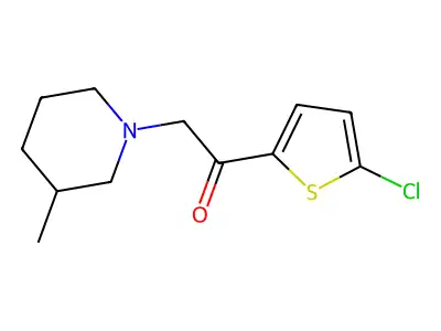 1-(5-Chlorothiophen-2-yl)-2-(3-methylpiperidin-1-yl)ethan-1-one structure