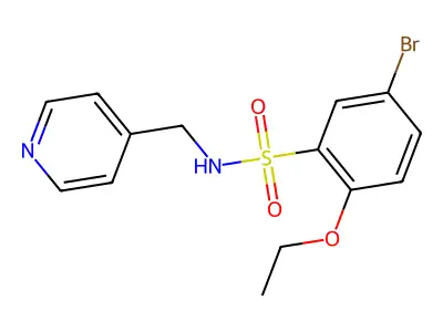 5-bromo-2-ethoxy-N-(4-pyridinylmethyl)benzenesulfonamide structure