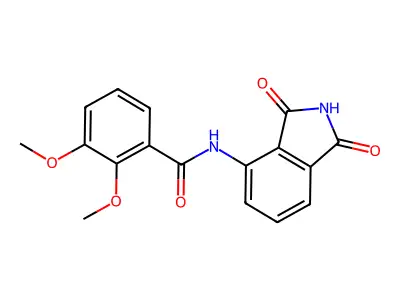 N-(1,3-dioxoisoindol-4-yl)-2,3-dimethoxybenzamide structure