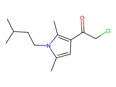 2-chloro-1-[2,5-dimethyl-1-(3-methylbutyl)-1H-pyrrol-3-yl]ethan-1-one structure