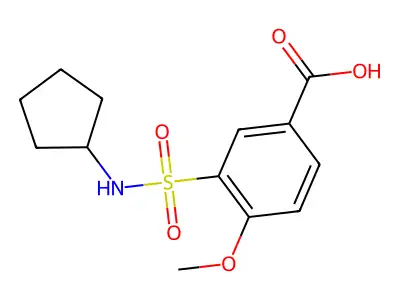 3-(环戊基氨磺酰)-4-甲氧基苯甲酸 structure