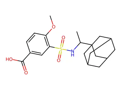 3-{[1-(Adamantan-1-yl)ethyl]sulfamoyl}-4-methoxybenzoic acid structure