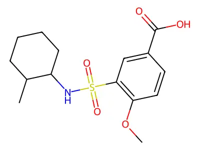 4-methoxy-3-[(2-methylcyclohexyl)sulfamoyl]benzoic Acid structure