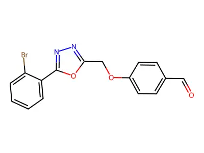4-[[5-(2-Bromophenyl)-1,3,4-oxadiazol-2-yl]methoxy]benzaldehyde structure