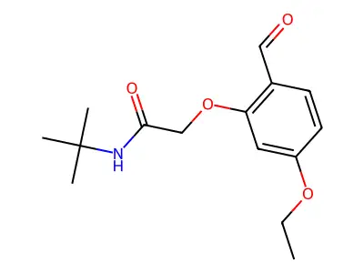 N-tert-butyl-2-(5-ethoxy-2-formylphenoxy)acetamide structure
