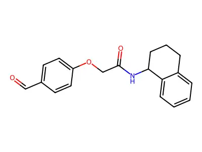 2-(4-formylphenoxy)-N-(1,2,3,4-tetrahydronaphthalen-1-yl)acetamide structure