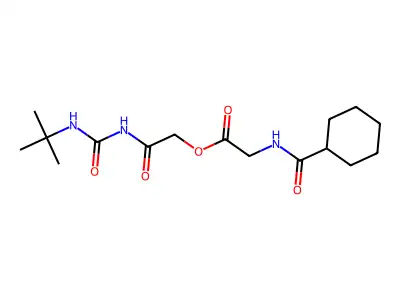 [2-(Tert-butylcarbamoylamino)-2-oxoethyl] 2-(cyclohexanecarbonylamino)acetate structure