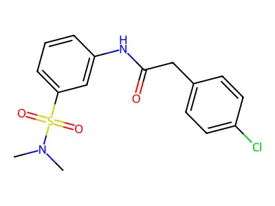 2-(4-chlorophenyl)-N-[3-(dimethylsulfamoyl)phenyl]acetamide structure