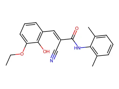 2-cyano-N-(2,6-dimethylphenyl)-3-(3-ethoxy-2-hydroxyphenyl)prop-2-enamide structure