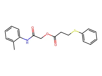 [2-(2-Methylanilino)-2-oxoethyl] 3-phenylsulfanylpropanoate structure