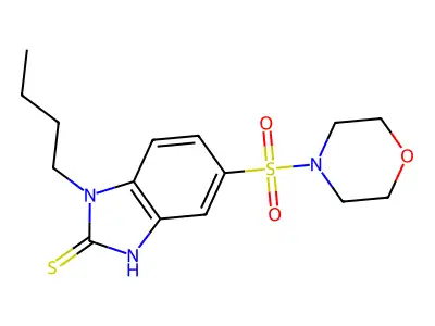 1-Butyl-1,3-dihydro-5-(4-morpholinylsulfonyl)-2H-benzimidazole-2-thione structure