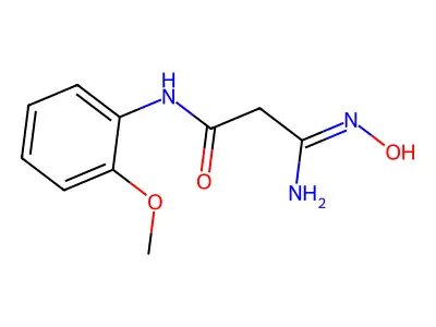 3-amino-3-hydroxyimino-N-(2-methoxyphenyl)propanamide structure
