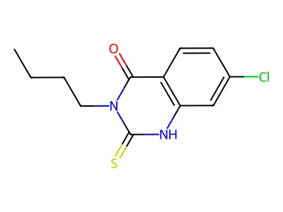 3-Butyl-7-chloro-2-sulfanyl-3,4-dihydroquinazolin-4-one structure