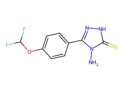 4-amino-5-[4-(difluoromethoxy)phenyl]-4H-1,2,4-triazole-3-thiol structure