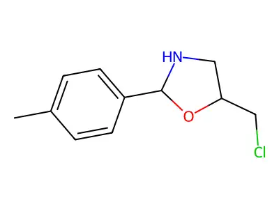 5-(Chloromethyl)-2-(4-methylphenyl)-1,3-oxazolidine structure