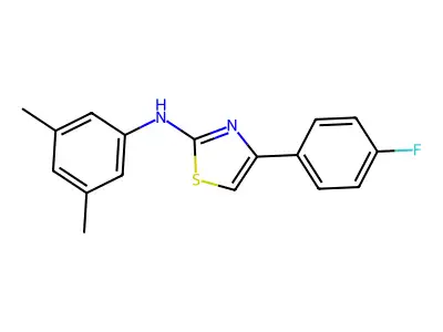 N-(3,5-dimethylphenyl)-4-(4-fluorophenyl)-1,3-thiazol-2-amine structure