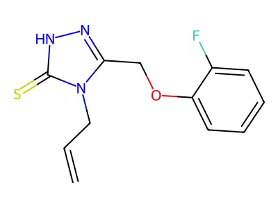 5-(2-fluorophenoxymethyl)-4-(prop-2-en-1-yl)-4H-1,2,4-triazole-3-thiol structure