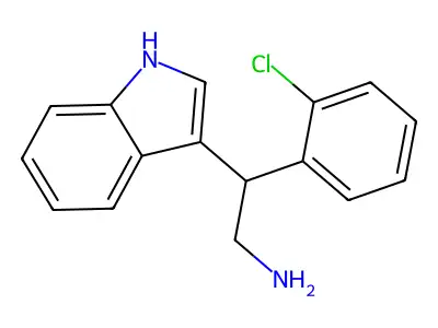 2-(2-chlorophenyl)-2-(1H-indol-3-yl)ethan-1-amine structure