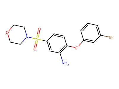 2-(3-Bromophenoxy)-5-(4-morpholinylsulfonyl)benzenamine structure