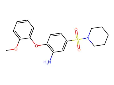 2-(2-Methoxyphenoxy)-5-(piperidine-1-sulfonyl)aniline structure