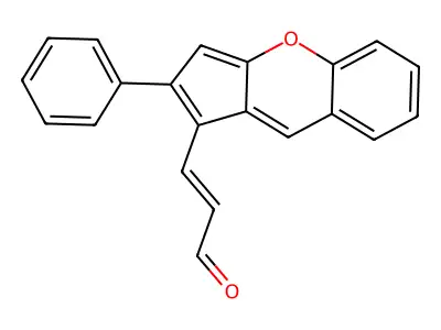 3-{2-Phenylcyclopenta[b]chromen-1-yl}prop-2-enal structure
