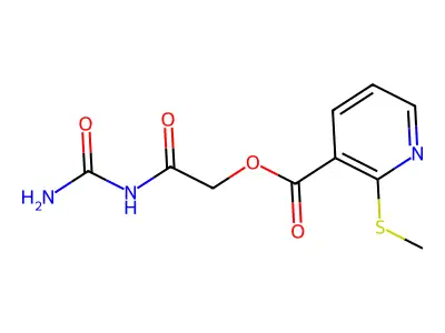 2-(Carbamoylamino)-2-oxoethyl 2-(methylsulfanyl)pyridine-3-carboxylate structure