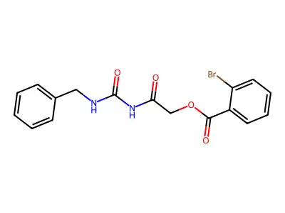 [2-(Benzylcarbamoylamino)-2-oxoethyl] 2-bromobenzoate structure