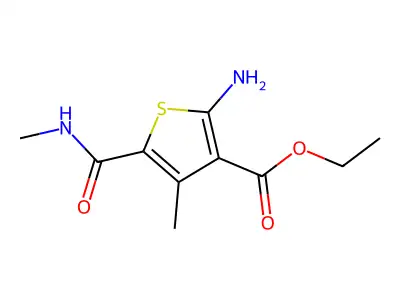 Ethyl 2-amino-4-methyl-5-(methylcarbamoyl)thiophene-3-carboxylate structure