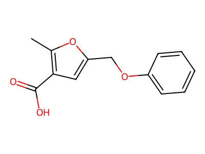 2-methyl-5-(phenoxymethyl)furan-3-carboxylic Acid structure