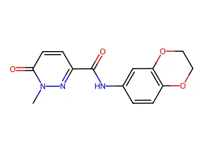 N-(2,3-dihydro-1,4-benzodioxin-6-yl)-1-methyl-6-oxopyridazine-3-carboxamide structure